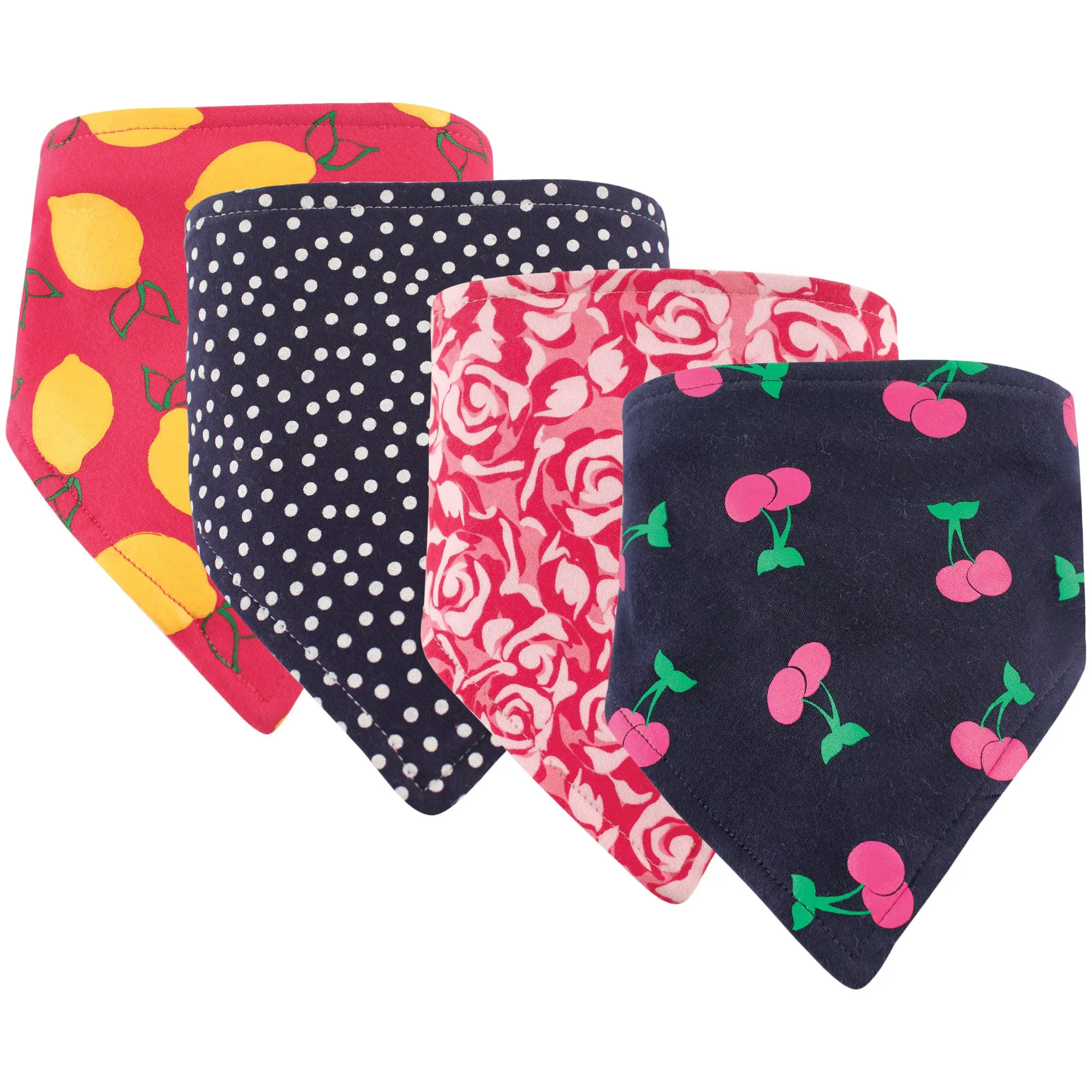 Hudson Baby Cotton Bandana Bibs, Cherry