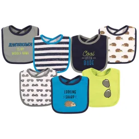 Hudson Baby Cotton Bibs, Hedgehog