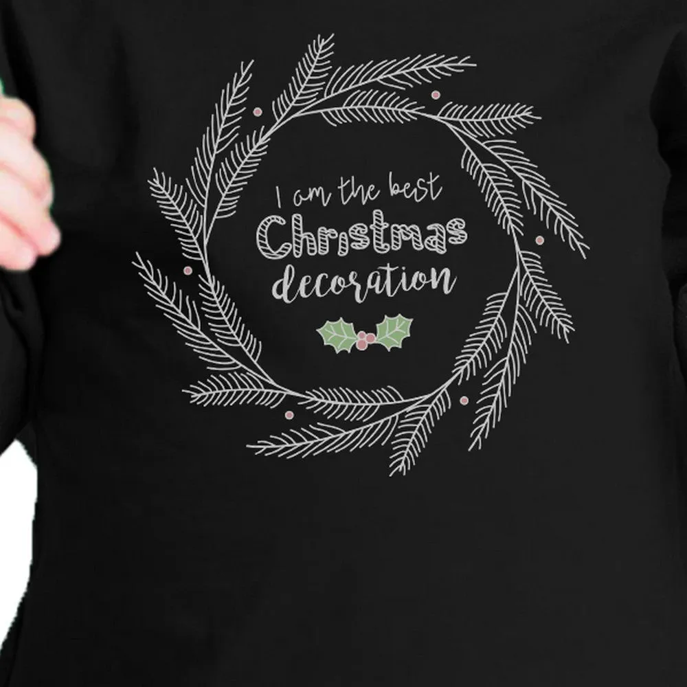I Am The Best Christmas Decoration Wreath Baby Black Shirt