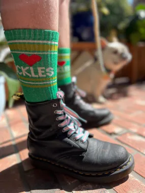 I Love Pickles Gym Crew Socks