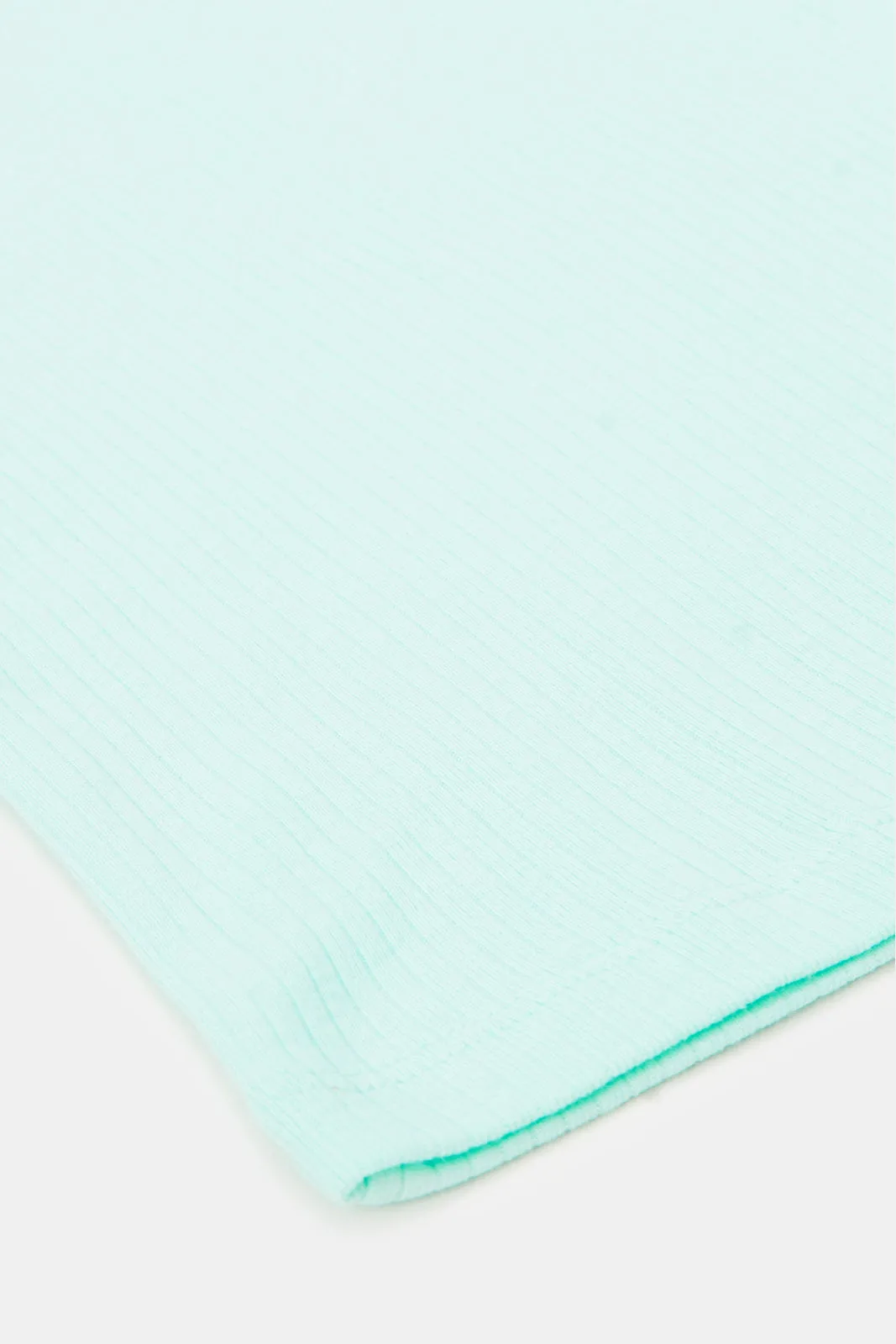 Infant Girls Teal Embroidered T-Shirts