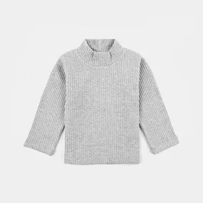 Infant Unisex Turtle Neck T-Shirt-GREY
