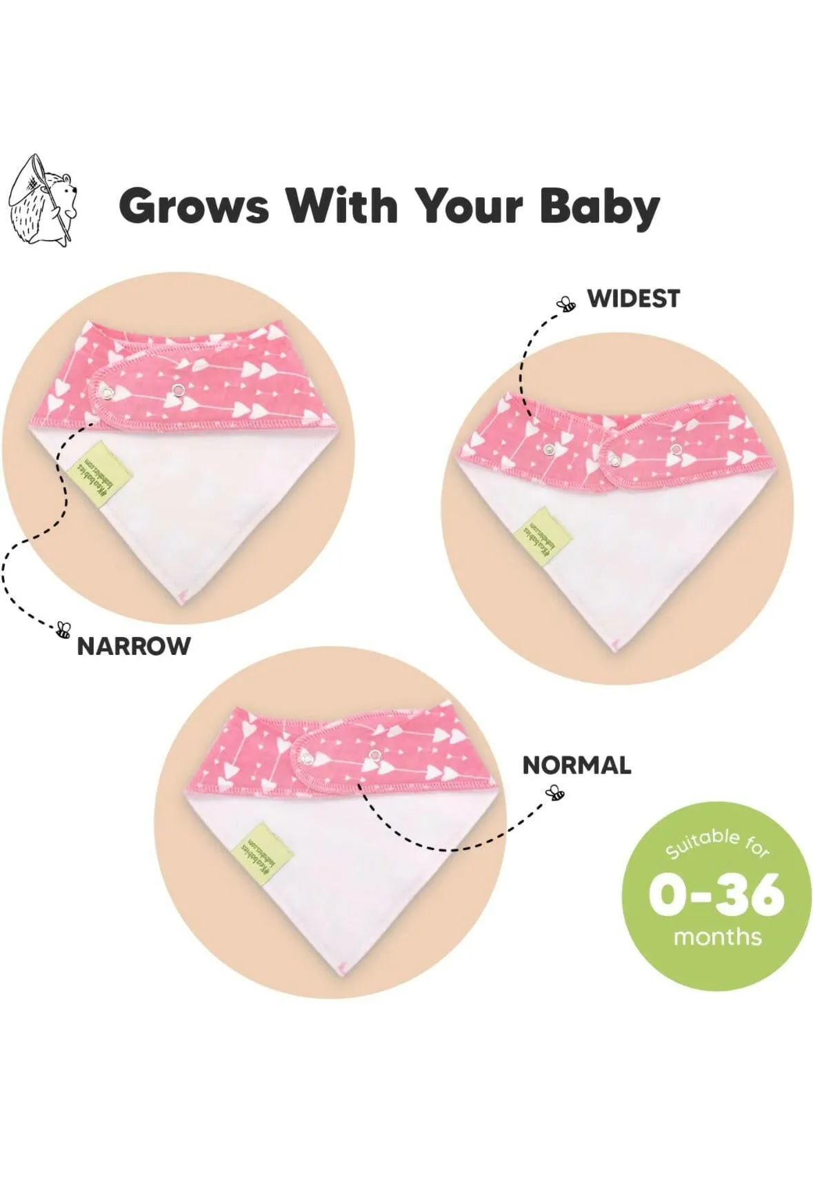KeaBabies 8-Pack Bandana Bibs For Girls