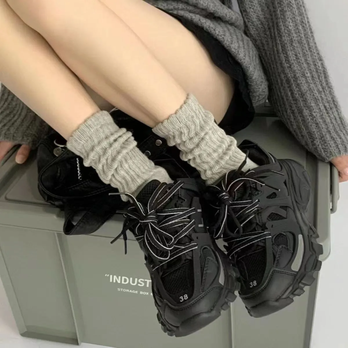 KnittedRuffles Long Warm Socks for Women