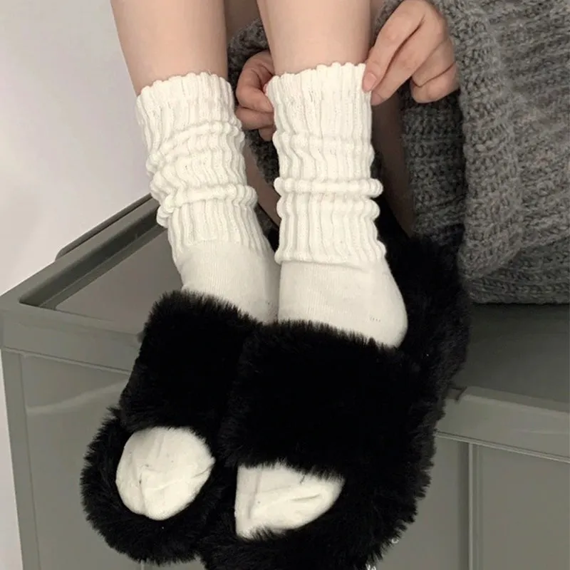 KnittedRuffles Long Warm Socks for Women