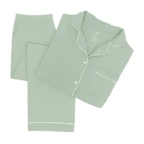 Kyte Baby Women's Long Sleeve Pajama Set - Thyme with Cloud Trim