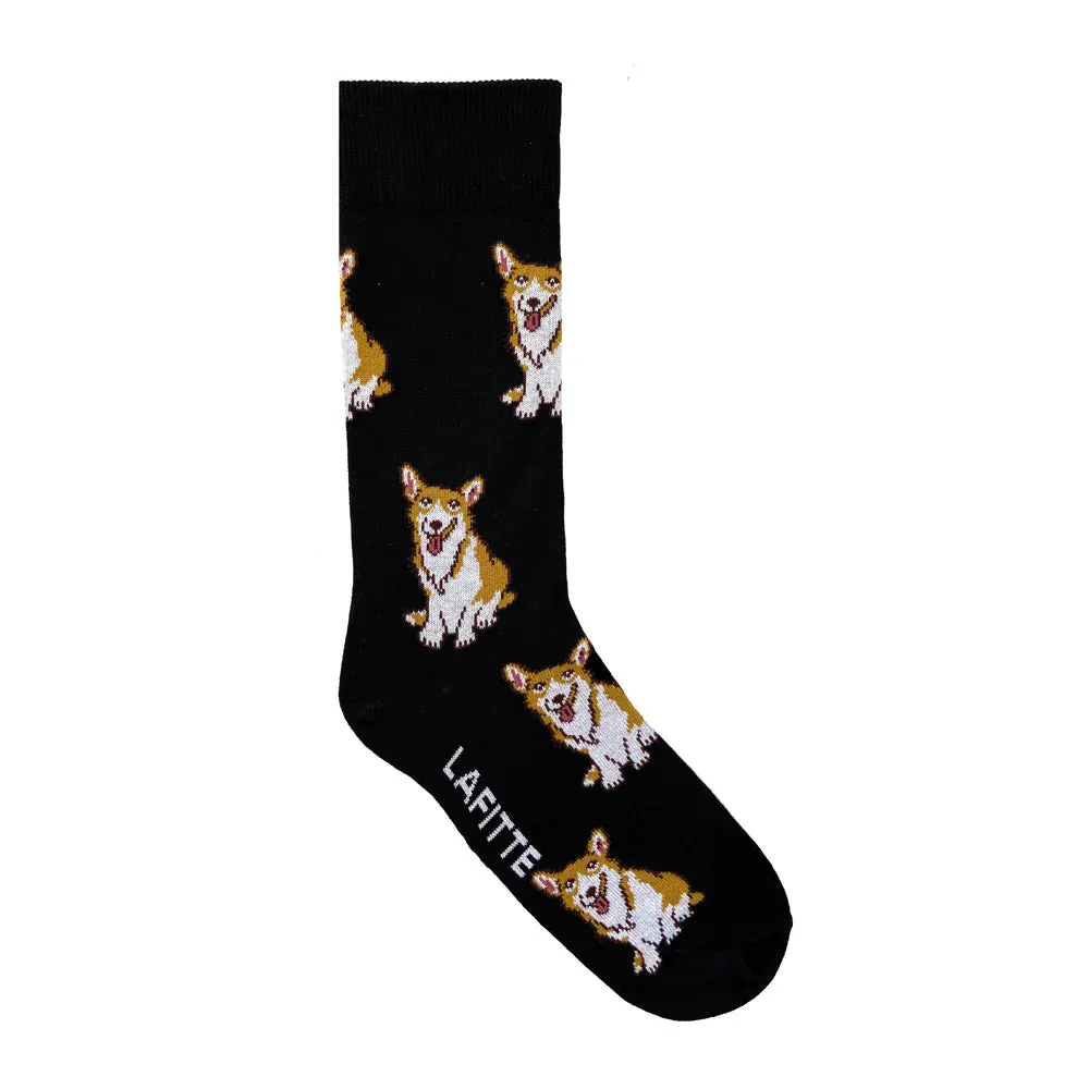 Lafitte Corgis Black Sock