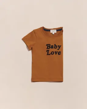 Le t-shirt Baby love en coton bio - caramel