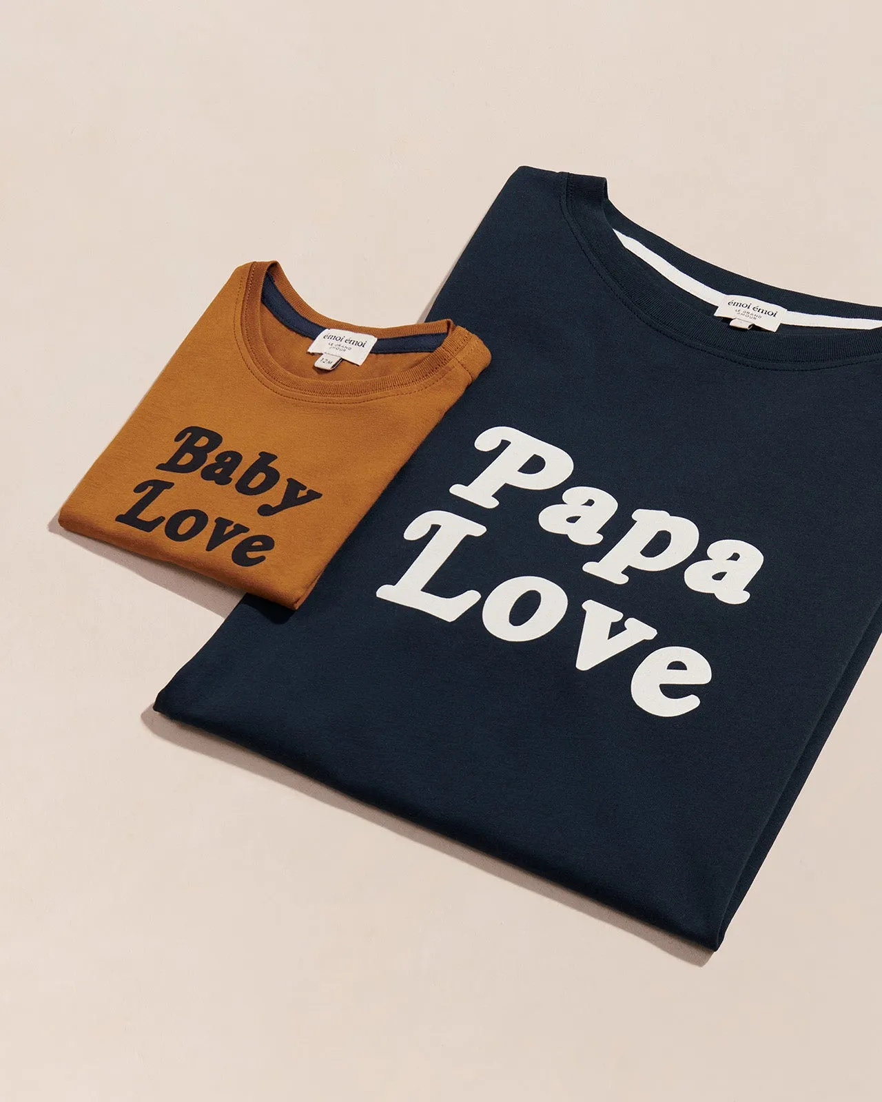 Le t-shirt Baby love en coton bio - caramel