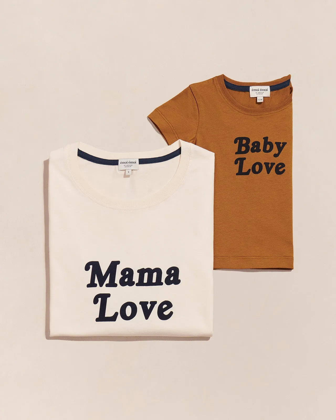 Le t-shirt Baby love en coton bio - caramel