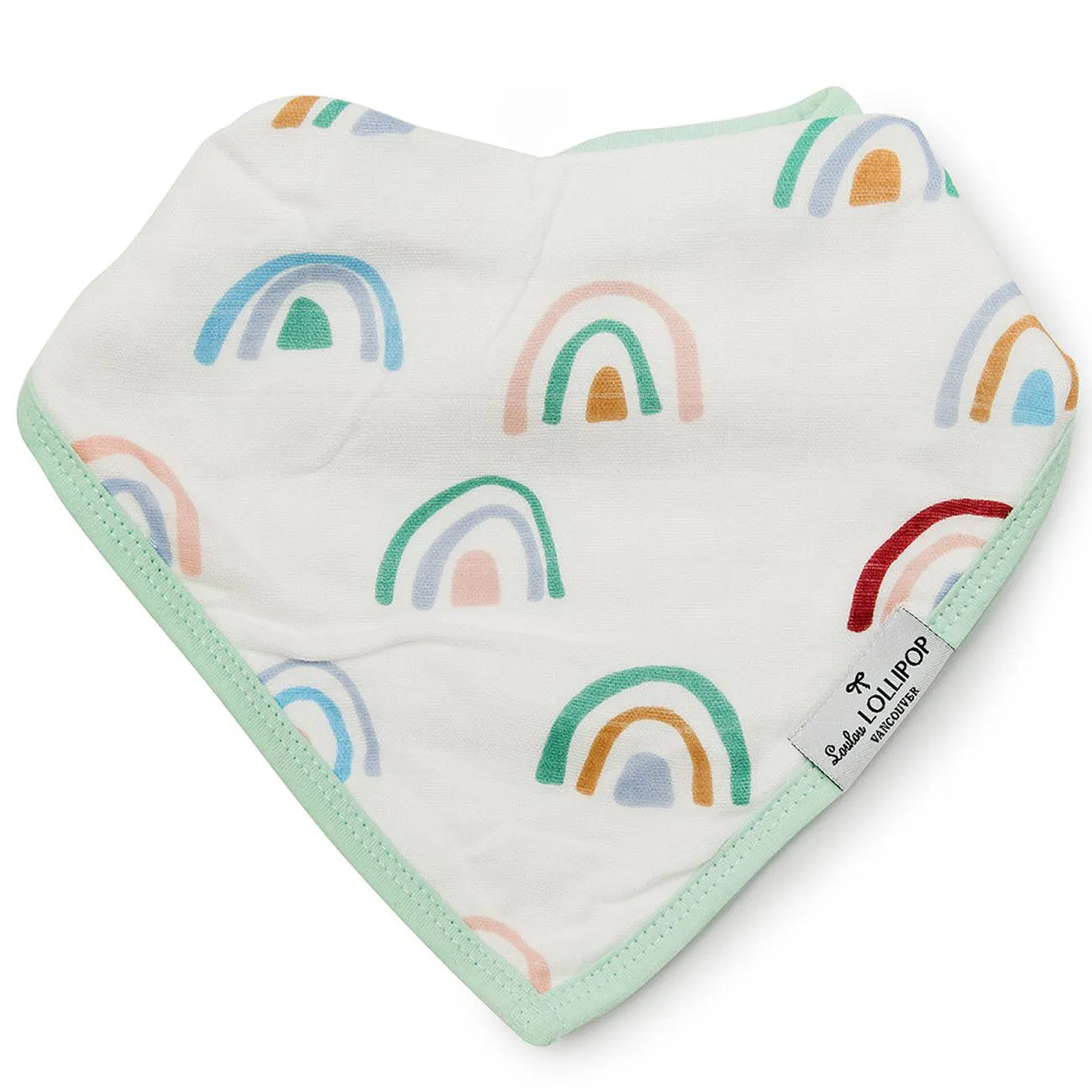 Loulou Lollipop Muslin Bandana Bib Set - Llama Rainbow