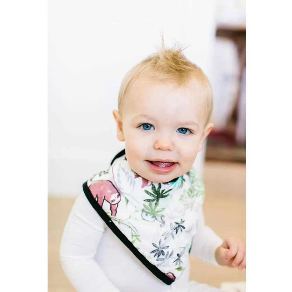 Luxe Muslin Bandana Bib Set - Sloth