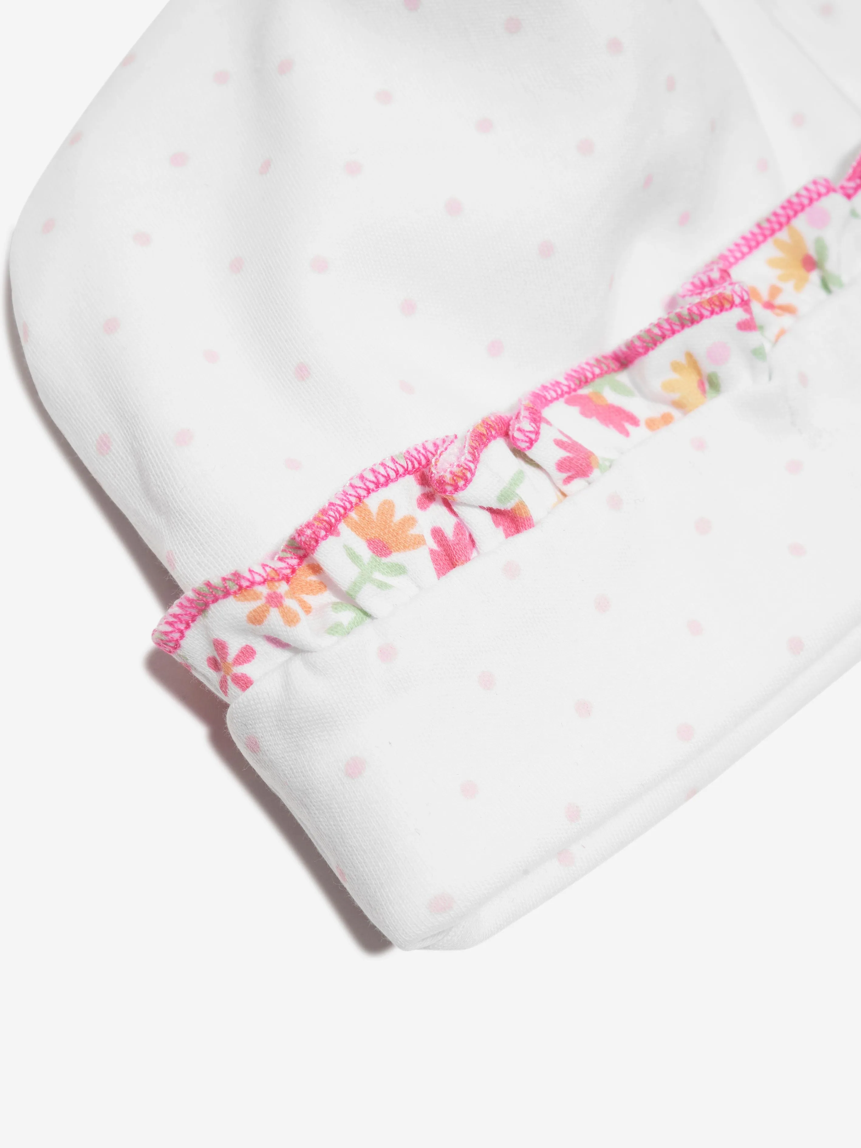 Magnolia Baby Baby Girls Embroidered Ruffle Hat in White