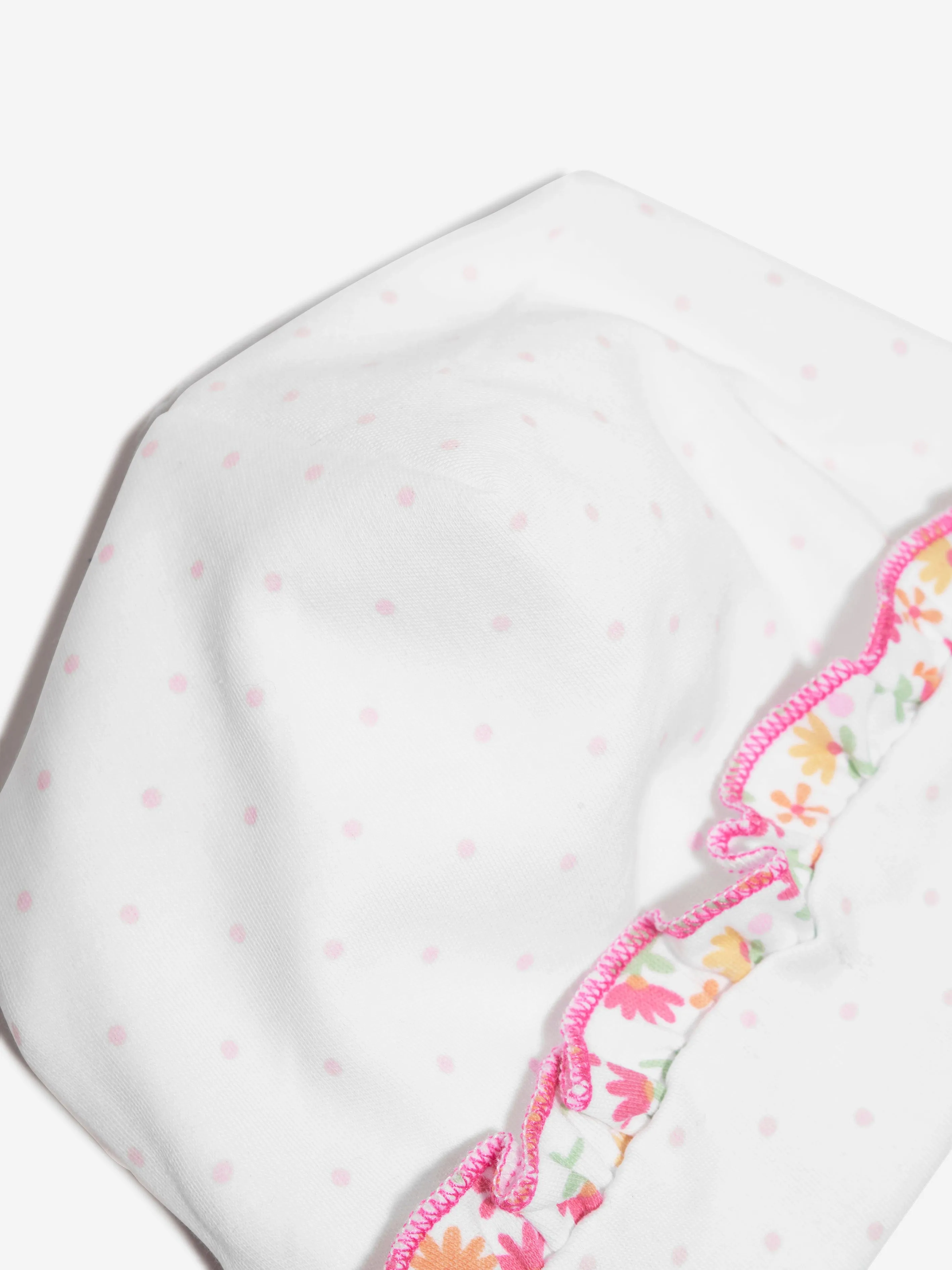 Magnolia Baby Baby Girls Embroidered Ruffle Hat in White