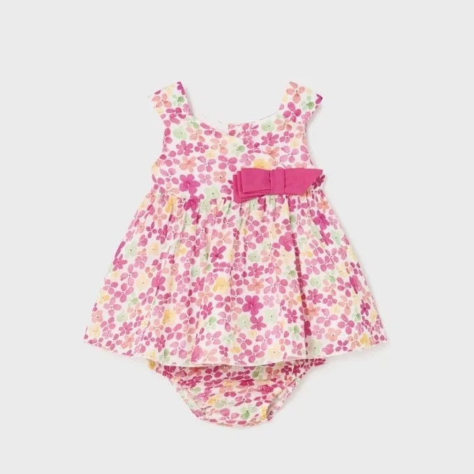 Mayoral Baby Girls Dress 1824 Pink Bow
