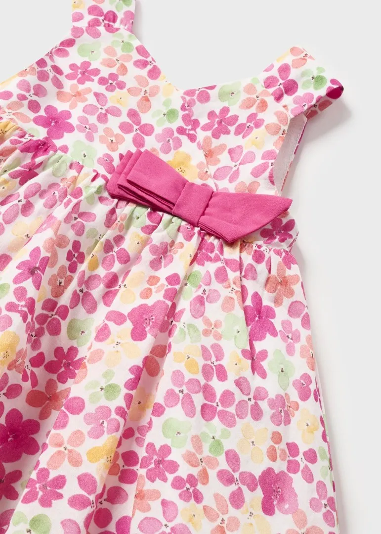 Mayoral Baby Girls Dress 1824 Pink Bow