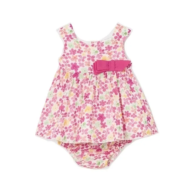 Mayoral Baby Girls Dress 1824 Pink Bow