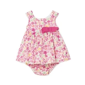 Mayoral Baby Girls Dress 1824 Pink Bow