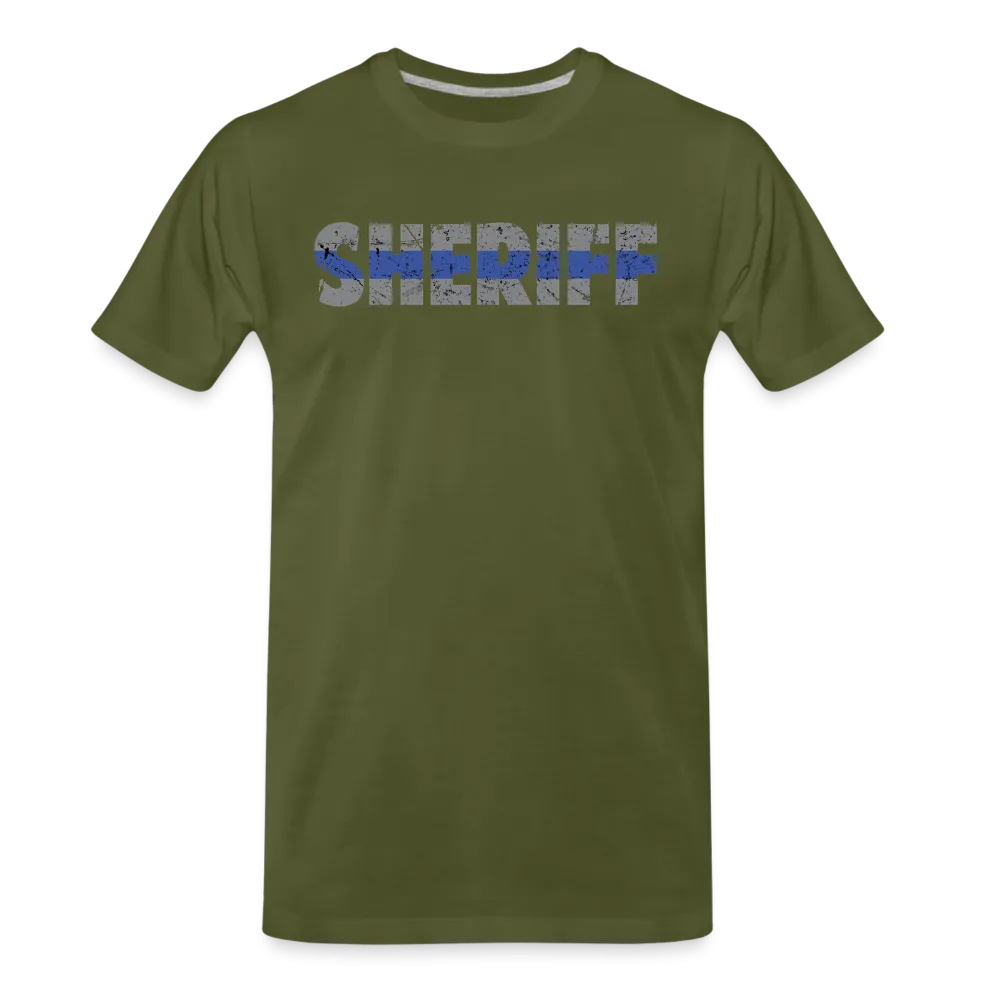 Men's Premium T-Shirt - Sheriff Blue Line