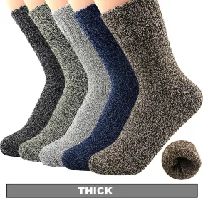 Men's Super Thick High Quality Wool Winter Socks - 3 Pack