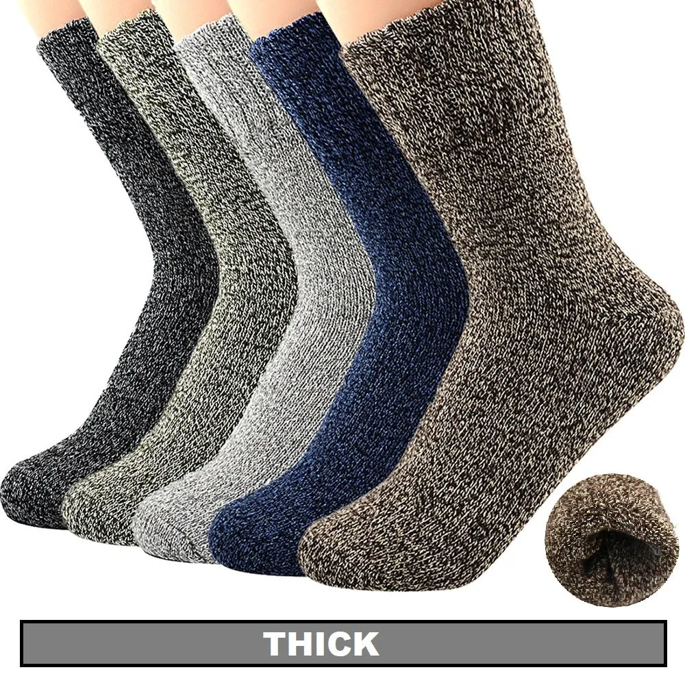 Men's Super Thick High Quality Wool Winter Socks - 3 Pack
