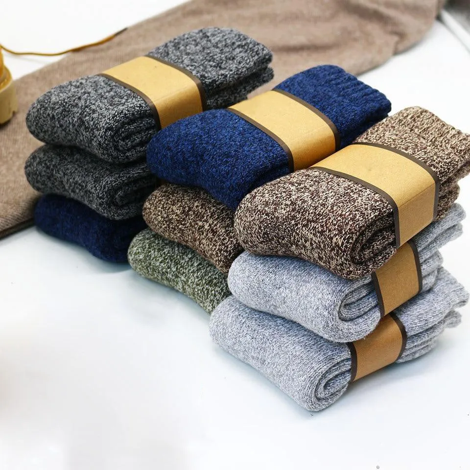 Men's Super Thick High Quality Wool Winter Socks - 3 Pack