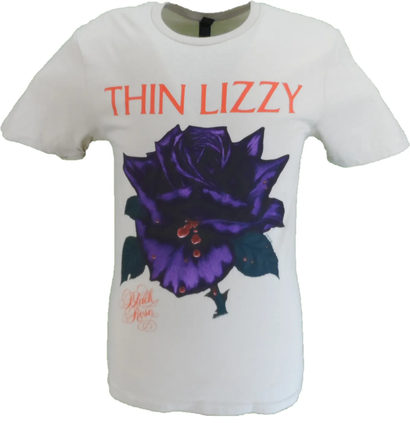 Mens Thin Lizzy Black Rose Tracklist (Back Print)T Shirt