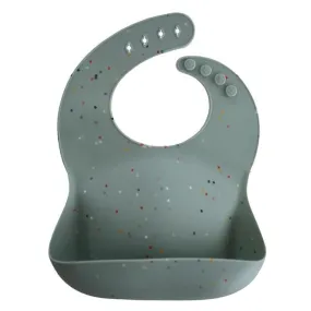 Mushie Bib- Cambridge Blue Confetti