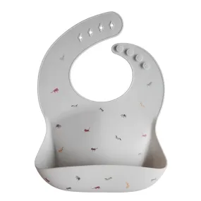 Mushie Bib- Grey Safari