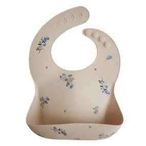 Mushie Bib- Lilac Flowers