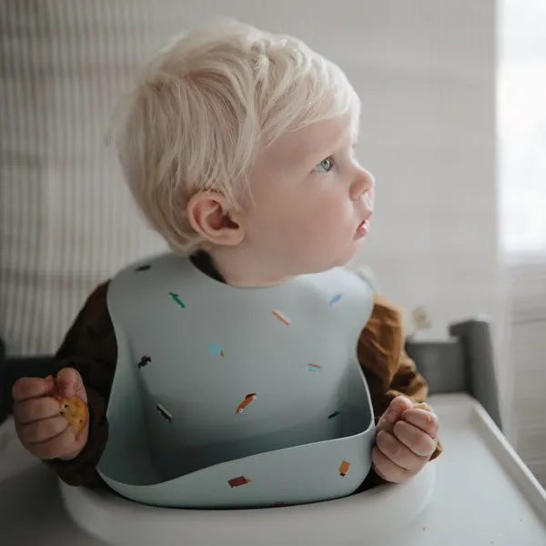 Mushie Silicone Baby Bib Retro Cars
