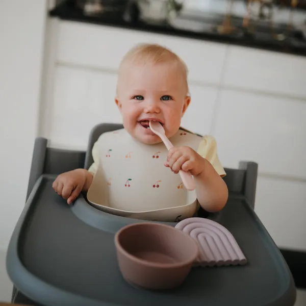 Mushie Silicone Baby Bib Rocket Ship