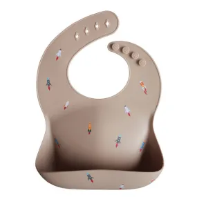 Mushie Silicone Baby Bib Rocket Ship