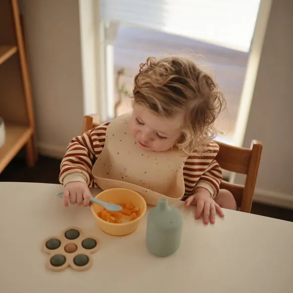 Mushie Silicone Baby Bib Vanilla Confetti
