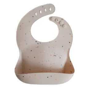 Mushie Silicone Baby Bib Vanilla Confetti