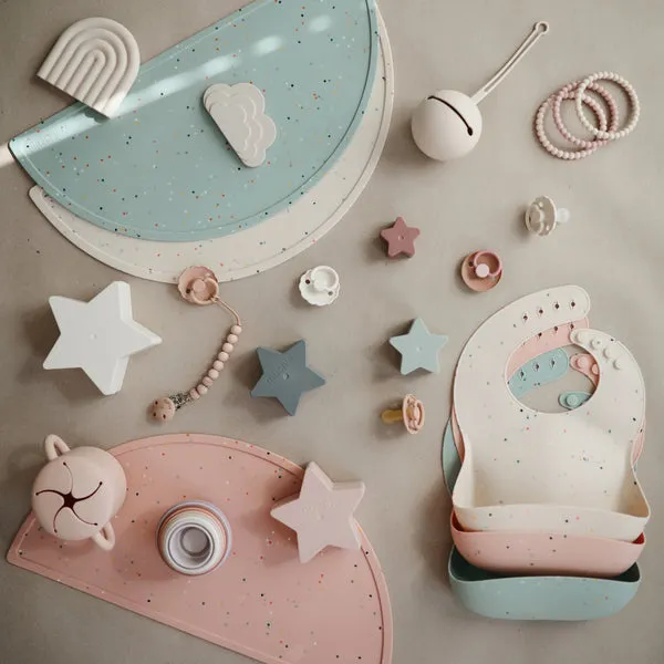 Mushie Silicone Baby Bib Vanilla Confetti