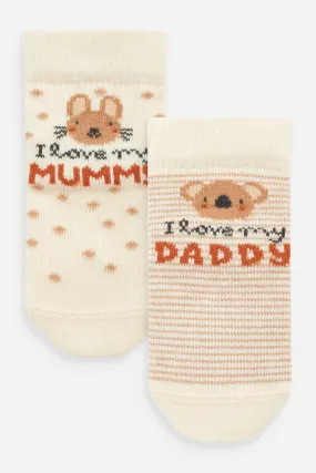 Neutral Family Baby Socks 2 Pack
