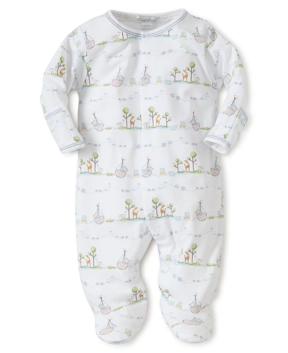 Noah's Ark Footie - Blue