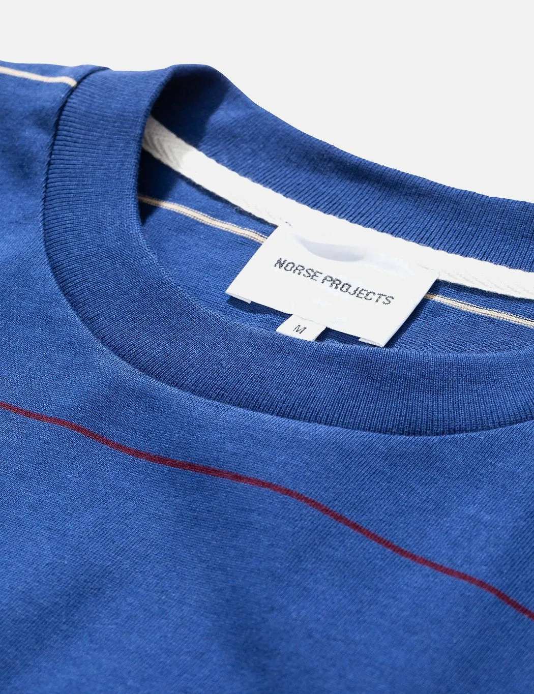 Norse Projects Johannes Thin Stripe T-Shirt - Twilight Blue