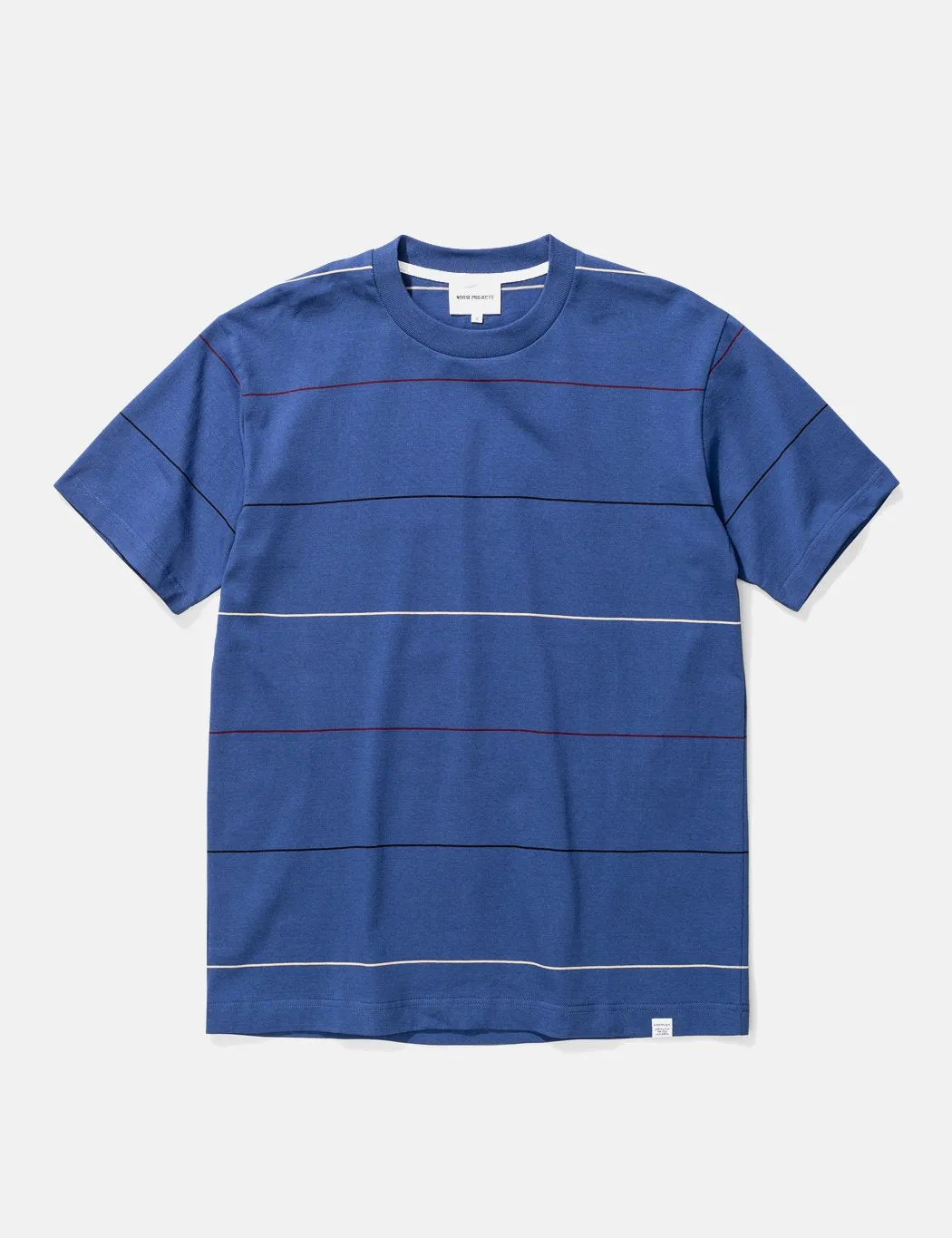 Norse Projects Johannes Thin Stripe T-Shirt - Twilight Blue