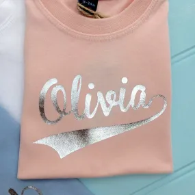 Personalised Baby Girls T-Shirt Short Sleeve