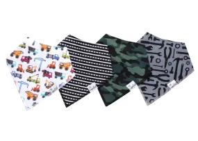 Personalized Copper Pearl Bandana Bibs (set of 4) - Diesel