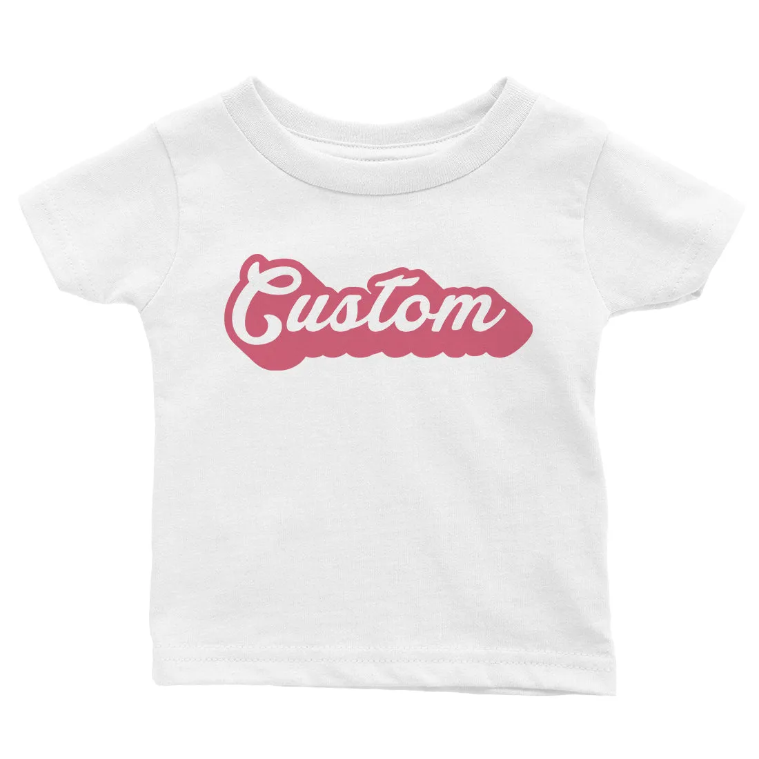 Pink Pop Up Text Colorful Custom Baby Personalized T-Shirt Custom