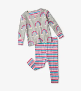Pretty Rainbows Organic Cotton Baby PJ's Set