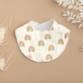 Rain   Conker Eartly rainbow round bib