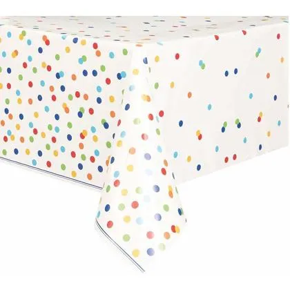Rainbow Polka Dot Tablecover