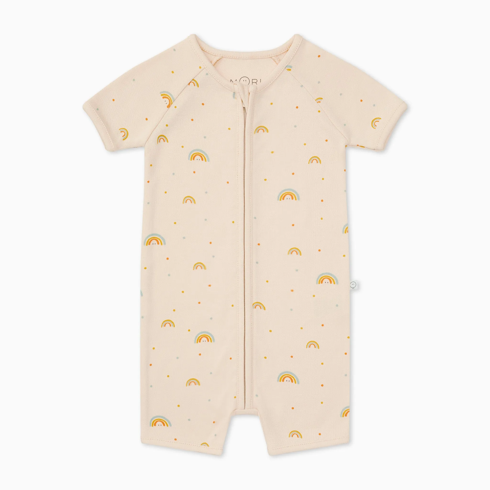 Rainbow Print Zip Summer Romper