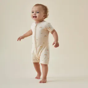 Rainbow Print Zip Summer Romper