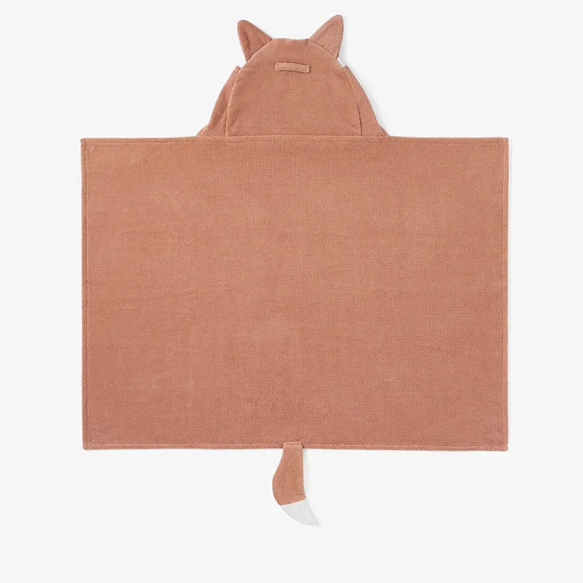 Rust Fox Hooded Baby Bath Wrap Towel