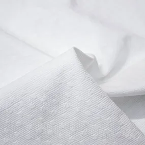 Saamir Off White Polka Dot Cotton Jacquard